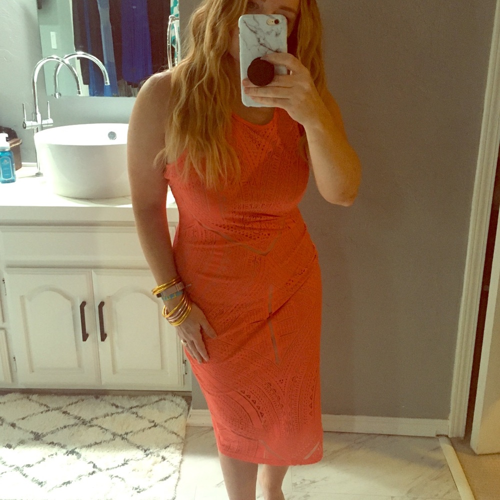 Coral dress
